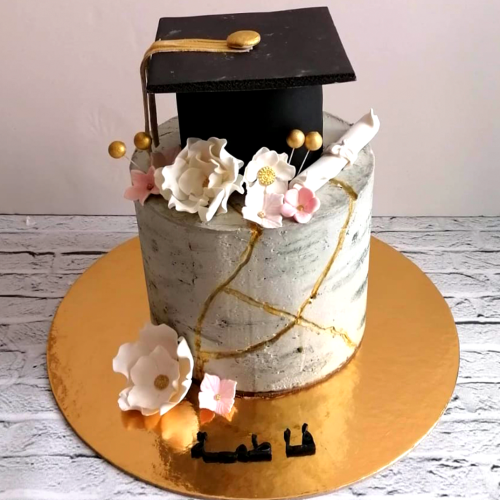 Pink Graduation Cake