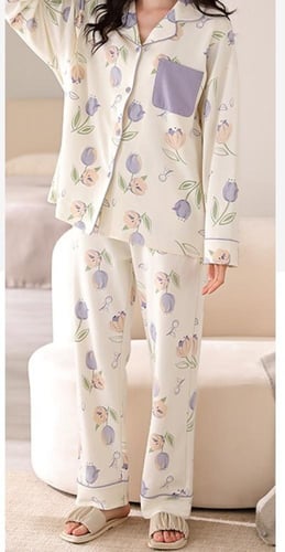 بيجامة قطنية مثالية للنساء الحوامل والمزيد