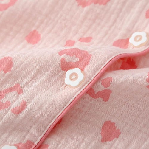 بيجامة قطن وردية