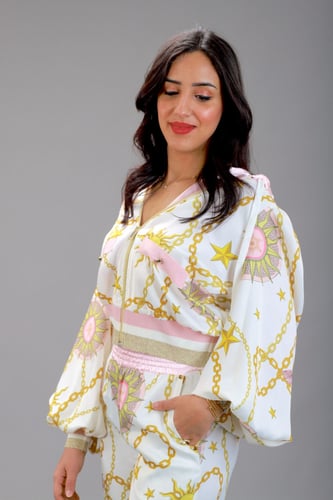 GIZIA ORIGINAL طقم طباعة شامل مميز وانيق اكمام بال...