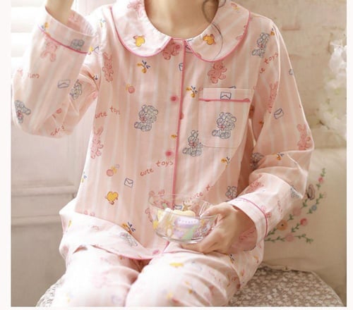 بيجامة قطن 100٪ بطبعات كيوت