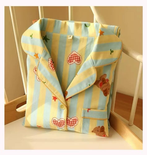 بيجامة قطن 100٪ بطبعات كيوت