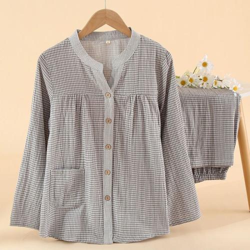 بيجامة قطن رمادية