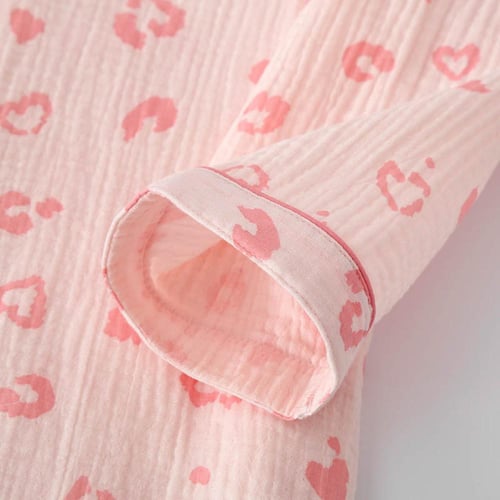 بيجامة قطن وردية