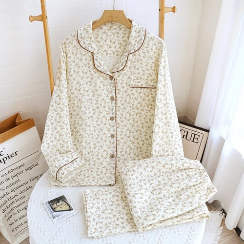 بيجامة قطن خالص مع الكريب