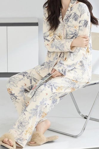 طقم بيجاما من قطن نقي /size PLUS