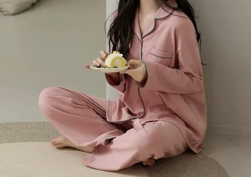 طقم بيجاما من قطن نقي /size PLUS