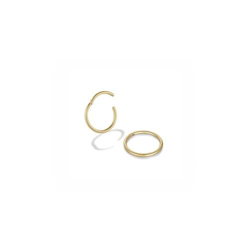 Solid gold hoop 8mm