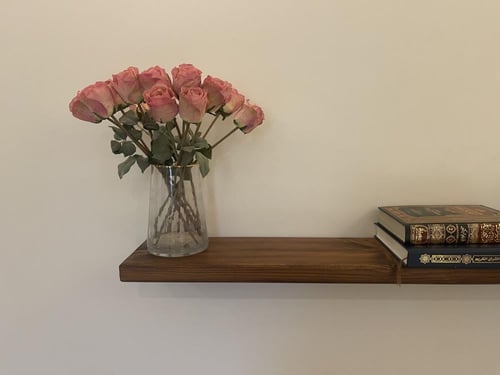 رف خشب طبيعي مع القواعد#20