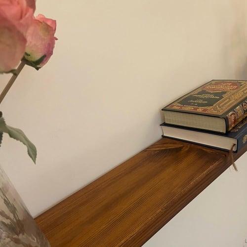 رف خشب طبيعي مع القواعد#20