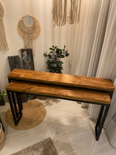 طاولتين خشب طبيعي بتصميم جديد#32