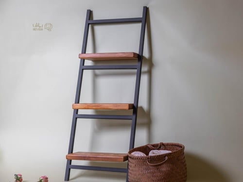 ثلاثة رفوف خشب طبيعي#12