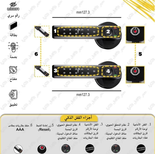 قفل مزدوج اقتصادي للأبواب المنفصلة | XD1 (TTLock)
