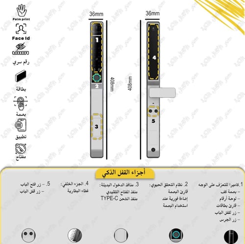 CX4 -مستشعر بصمة الوجهه والكف