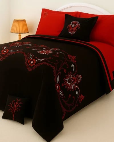 Spanish embroidered tablecloth 4 pieces - single