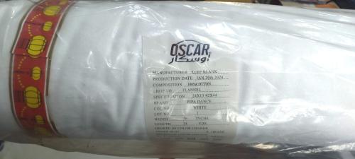 رولة قماش قطن 35x24 ياردة ابيض من شركة (OSCAR)