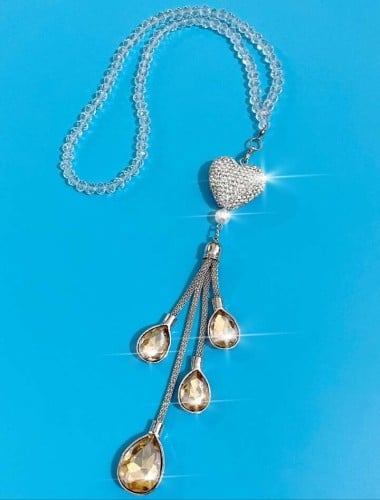 ميداليه تصميم قلب مع كريستال مرايا من كيوت كار