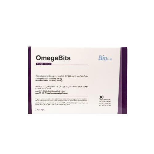 بيو لايف اوميجا بايتس 30 قرص مضغ بطعم البرتقال | B...