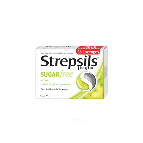 STREPSILS SUGAR FREE LOZENGES 36 PCS | ستربسلز ليم...