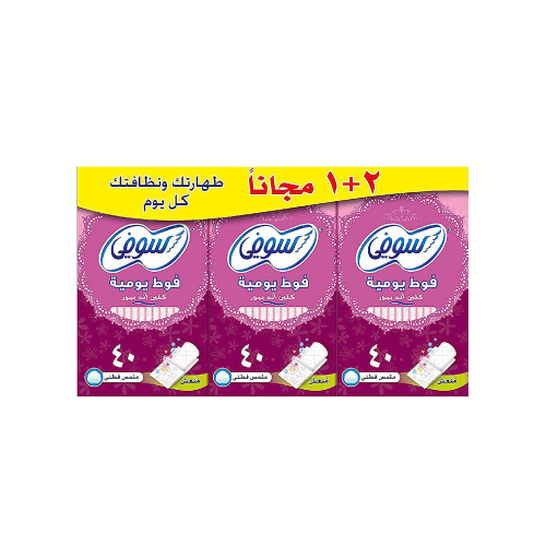 SOFY PANTY LINER FRESH 2+1 | سوفي فوط صحية يومية م...