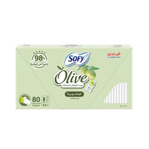 SOFY PANTY LINER OLIVE UNSCENTED 80 | سوفي فوط صحي...