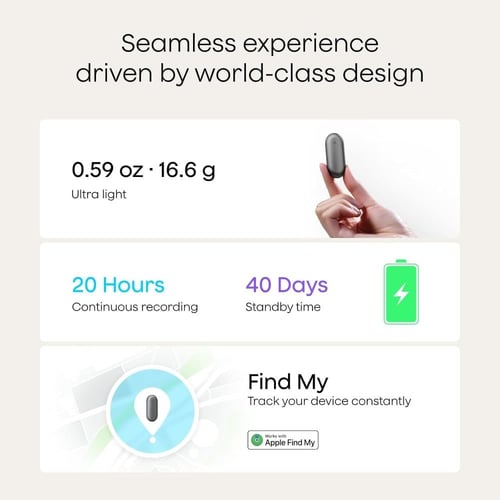 مسجل صوت بالذكاء الاصطناعي PLAUD NotePin AI مع الت...