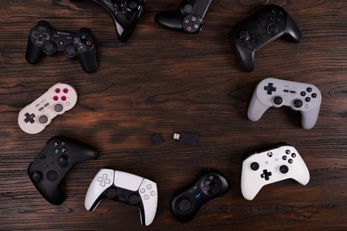 محول 8BitDo للتحكم في جهاز التبديل، محول لاسلكي US...