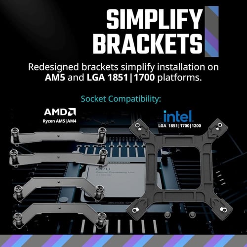 مبرد مائي MasterLiquid 360L Core ARGB لوحدة المعال...