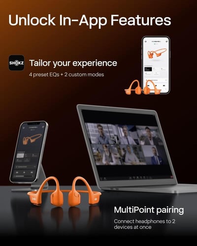 سماعة رأس رياضية SHOKZ OpenRun Pro 2، مفتوحة الأذن...