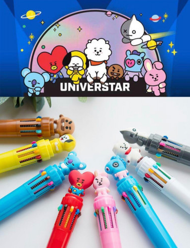 أقلام BT21 متعددة الألوان