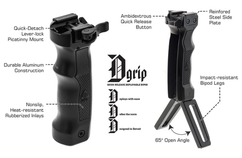 مقبض ركيزة بايبود بكاتيني UTG GRIP Quick Bipod MNT...