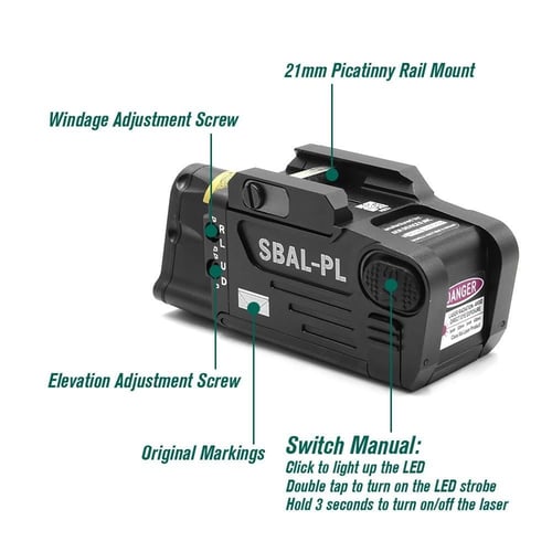 كشاف بكاتيني مع ليزر SBAL-PL 400 Lumens