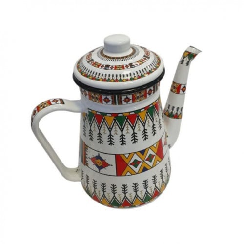 دلة معدن منقوش 1.2 لتر - عالم الجوهرة