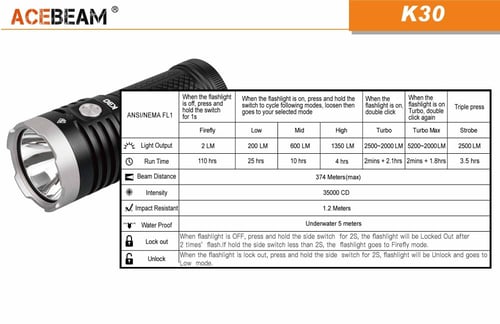 كشاف يدوي Acebeam K30