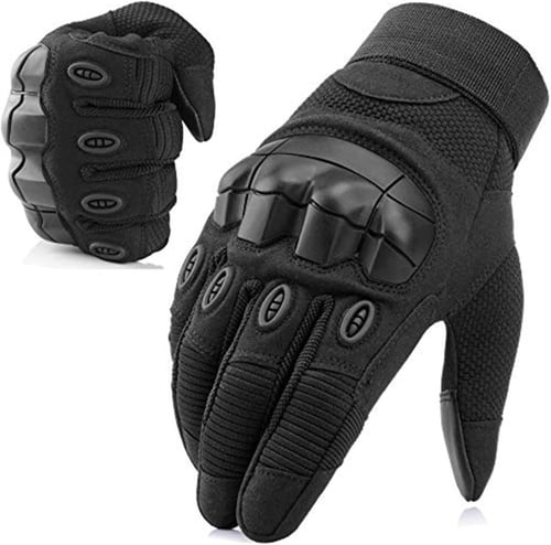 قفاز يد تكتيكي كامل اسود/اخضر