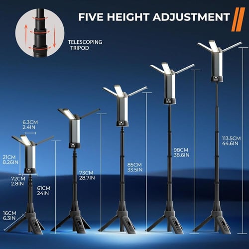 لمبة سنارة 80 سم سوبر برايت 3 شريحة مع كشاف لونين...