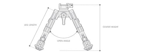 ركيزة UTG بايبود RECON 360 من 8" الى 12" بكاتيني م...