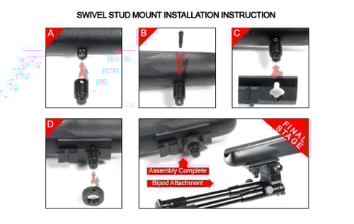 ركيزة UTG بكاتيني 10.6" مع محول مسمار TL-BP69S