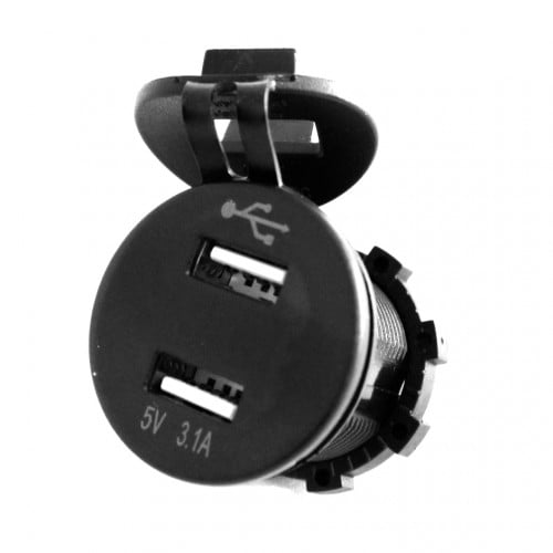 شاحن USB مع قارىء بطارية دائري 5V 3.1A