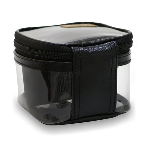 حافظة وذفة شفاف أسود