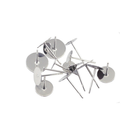 828 - اقراط لأعمال الريزن - لون فضي ( 10 ) قطع مزد...