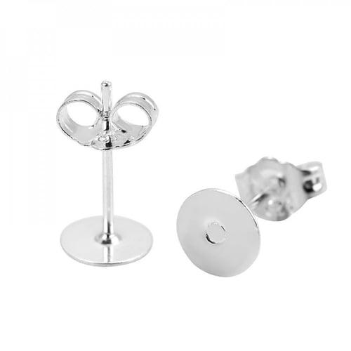 828 - اقراط لأعمال الريزن - لون فضي ( 10 ) قطع مزد...