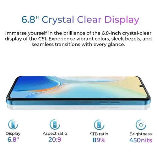 أوكيتيل - هاتف c51 شاشة 6.8 بوصة بطارية 5150 مللي...
