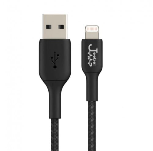 كيبل جيبل مترين قماش آيفون للشحن