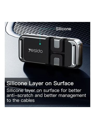 هولدر مغناطيسي للهاتف مع منظم كابلات أسود