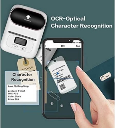 طابعة الملصقات الحرارية الذكية تعمل بالبلوتوث عن ط...