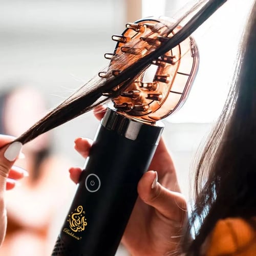 مبخرة الكترونية قابلة للشحن مع مشط لتبخير الشعر