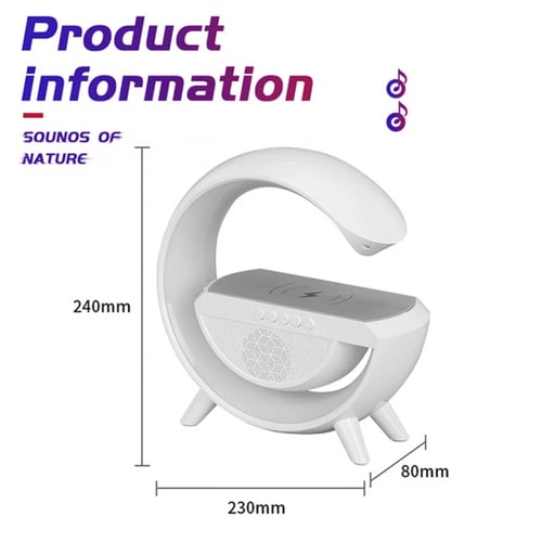 اضاءة متعددة الألوان مع شاحن لاسلكي و مكبر صوت بلو...