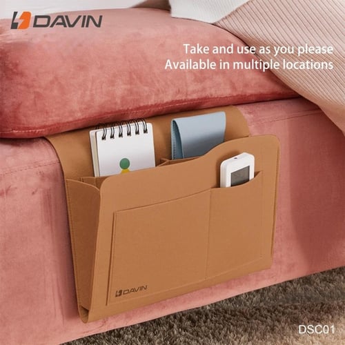 منظم ادوات للاريكة والسرير بجيوب متعدده-بني