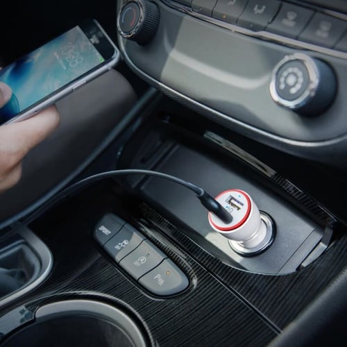 شاحن سيارة انكر باوردرايف بمنفذين USB